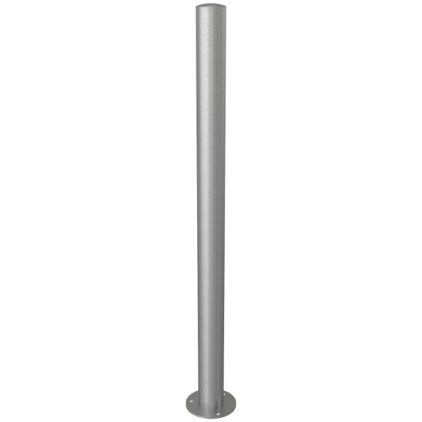 Stainless steel post |  60 mm | stationary, to be fixed by plugswith base plate  120 x 5 mm | without lock | without eyelet